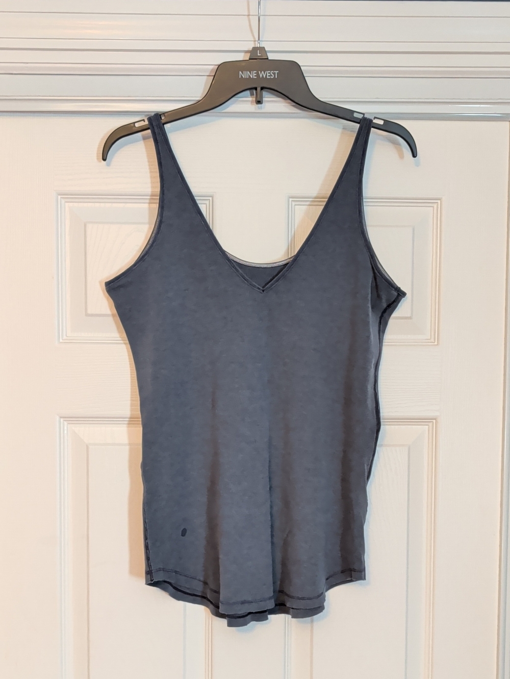 Lululemon Slate Blue V-Neck Cotton Tank